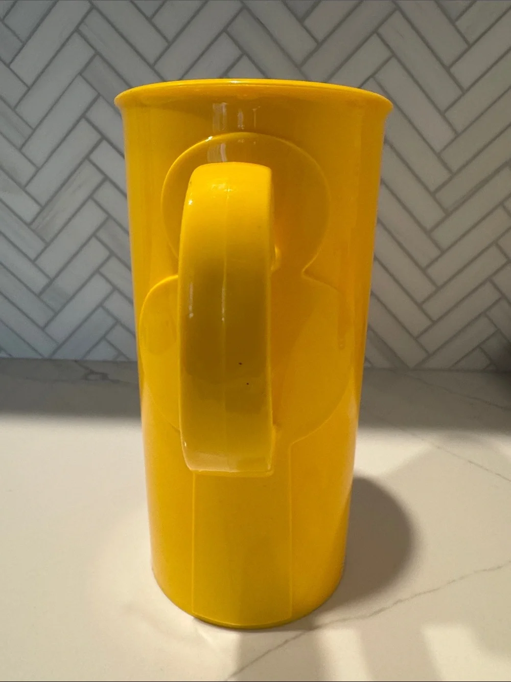 Bright Yellow Retro Dansk Plastic Pitcher